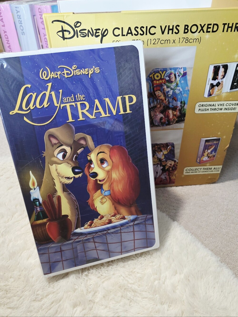 Disney Classic Lady and the Tramp VHS Boxed Silk Touch Throw, 50" x 70"